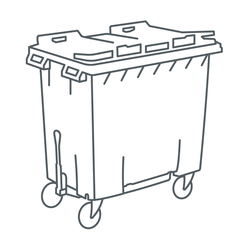 Icon Wheelie bins for hazardous goods